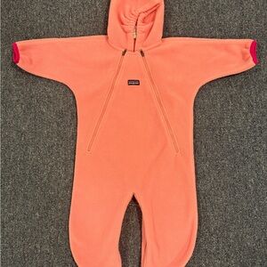 Baby 12M Patagonia Pink Baby Fleece Bunting suit